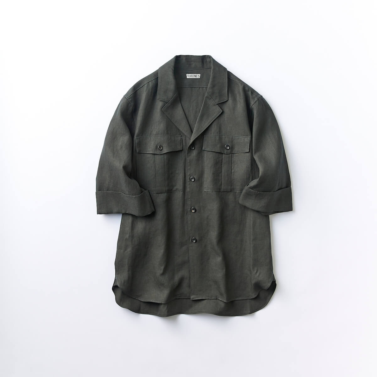 最安値爆買い other - RAKINES ラキネス Cotton linen shirt 半袖