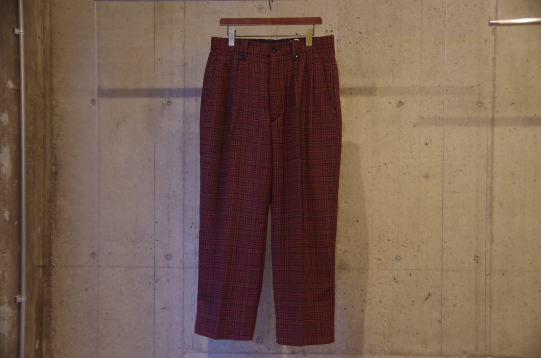 Wool mix 3tuck trousers