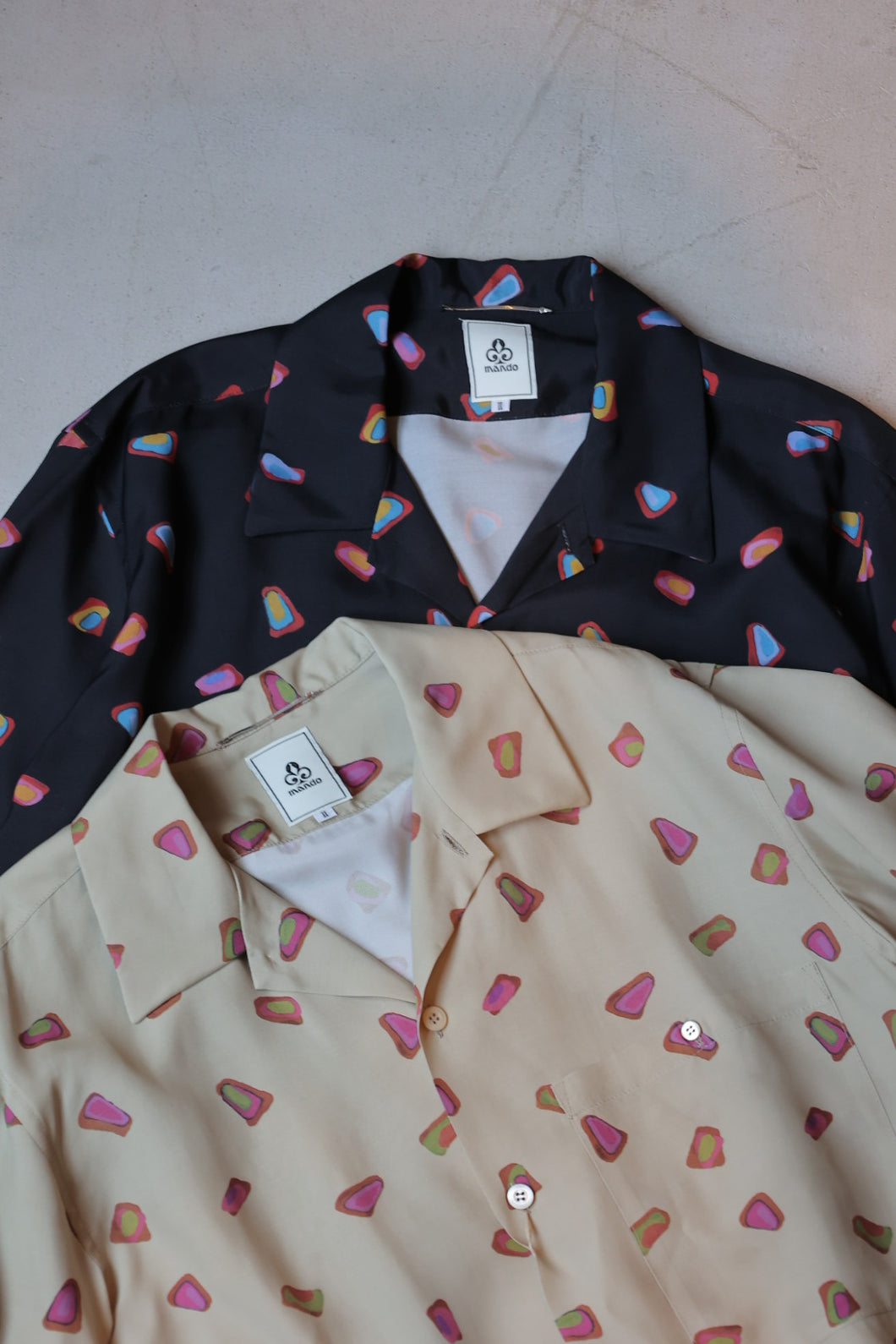 Painted Open Collar Shirts