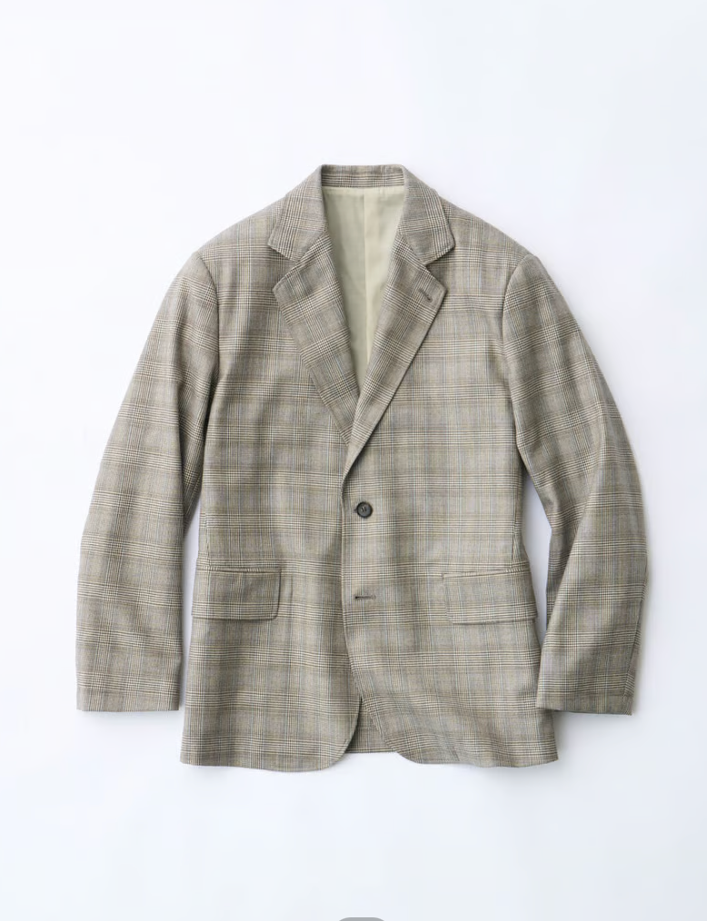 Post-classical glen check 2B jacket
