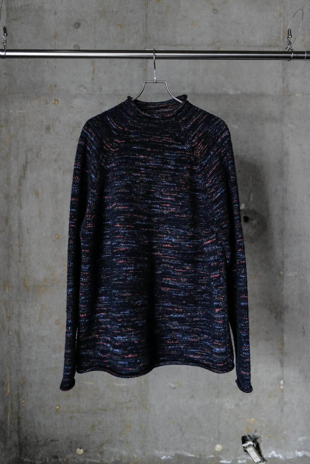 SPACE DYED ROLL NECK SWEATER