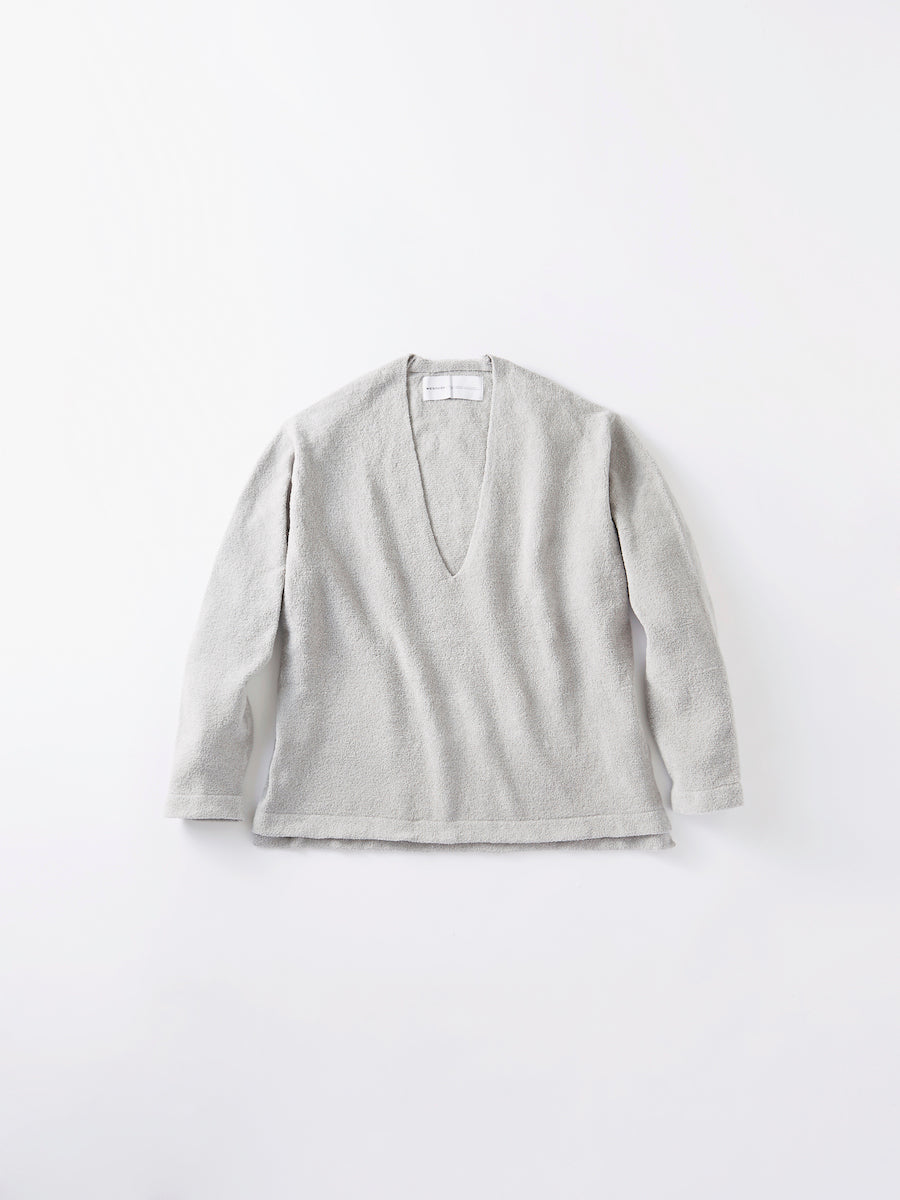 Organic cotton mole Deep v-neck sweater